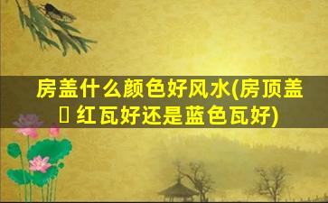 房盖什么颜色好风水(房顶盖 ☘ 红瓦好还是蓝色瓦好)